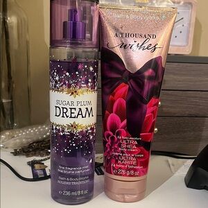 Bath & Body Works Sugar Plum Dream and A Thousand Wishes Set